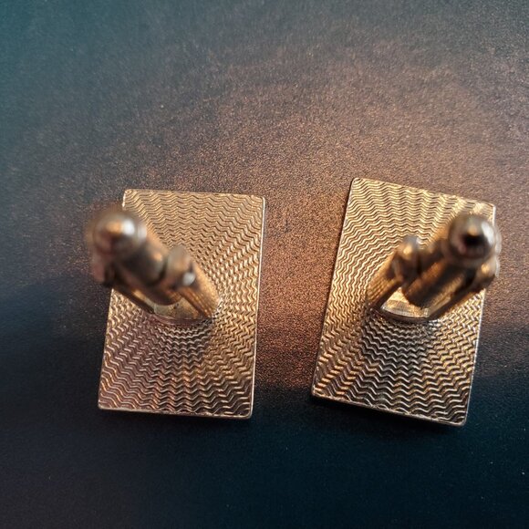 VTG Cufflinks & Tie Clip Silver Abalone Shell? Blue Grey 26 Grams Art Deco - Picture 4 of 10